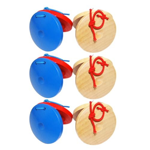 CORHAD 6 Stück Teiliges Holz Castagnetten für Sicheres Schlaginstrument mit Glatten Kanten Angenehm Klingendes Musikspielzeug zur Frühen Musikalischen von Jungen und Mädchen CORHAD 6 Stück Teiliges Holz Castagnetten für Sicheres Schlaginstrument mit Glatten Kanten Angenehm Klingendes Musikspielzeug zur Frühen Musikalischen von Jungen und Mädchen von CORHAD