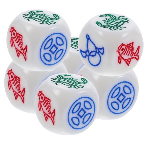 CORHAD 6 Stück Teiliges Wu rfelset Fisch Garnelen Krabben Würfel Spielwürfel für Party Brettspiel Bar Zuhause Geeignet CORHAD 6 Stück Teiliges Wu rfelset Fisch Garnelen Krabben Würfel Spielwürfel für Party Brettspiel Bar Zuhause Geeignet von CORHAD