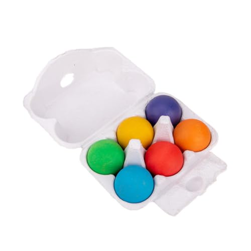 CORHAD 6St gefrosteter Regenbogenball stapel Spiele Kinder Spielzeug für Kinder Kreatives Spielzeug Pädagogisches Spielzeug Kinderspielzeug Regenbogenkugeln aus Holz hölzern Colorful von CORHAD