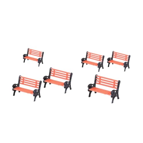 CORHAD 6pcs Miniaturparkbänke Kinder Tun Spielzeug Ornament Doll Home Park Chairs von CORHAD