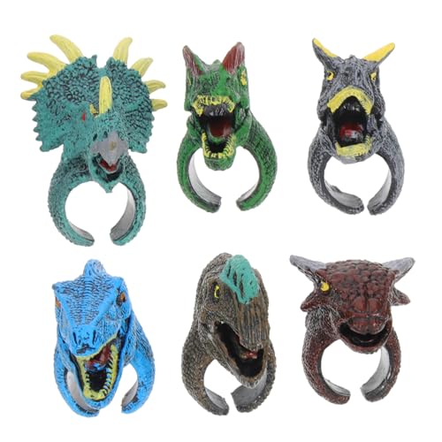 CORHAD 6st Dinosaurier-ring-spielzeug Geschenktüten Preise Im Klassenzimmer Plastikring Kinderringe Kleine Spielzeuge Für Kinderpreise Pinata-füller Goodie-bags-füller Für Kinder Pvc von CORHAD