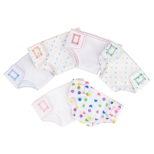 CORHAD 6st Puppenkleidung Mädchen-Outfits Babyzubehör Für Neugeborene Puppenwindeln Für Puppen Kleider Für Babypuppen Puppen Für Mädchen Rollenwindeln Für Babypuppen Babykostüm Weiß Stoff von CORHAD