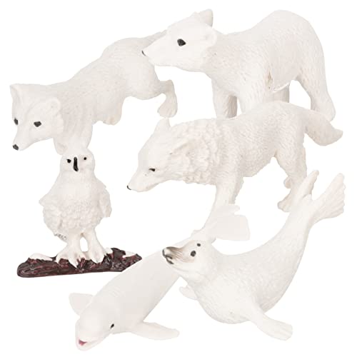 CORHAD 6st Tiermodelle Für Den Winter Kleine Spielsachen Figur Dinosaurierspielzeug Nutztiere Für Kinder Spielzeug Mini-meerestiere Spielzeug Für Nutztiere Mini-Dinosaurier Abs von CORHAD