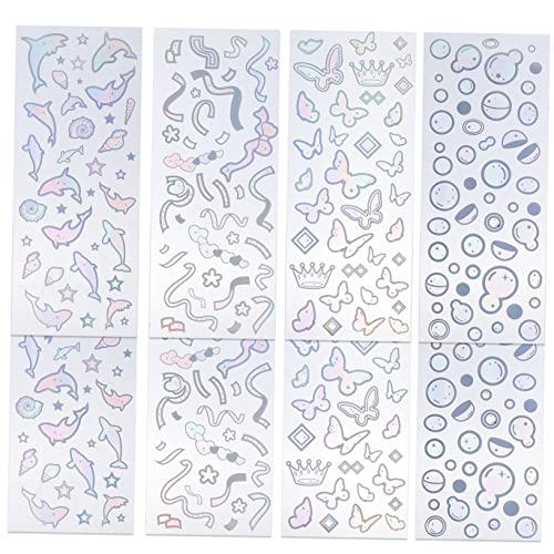 CORHAD Bastelaufkleber für Scrapbook 8 Blatt Packung mit Journaling-Aufklebern handgefertigt dekoratives PVC-Material von CORHAD