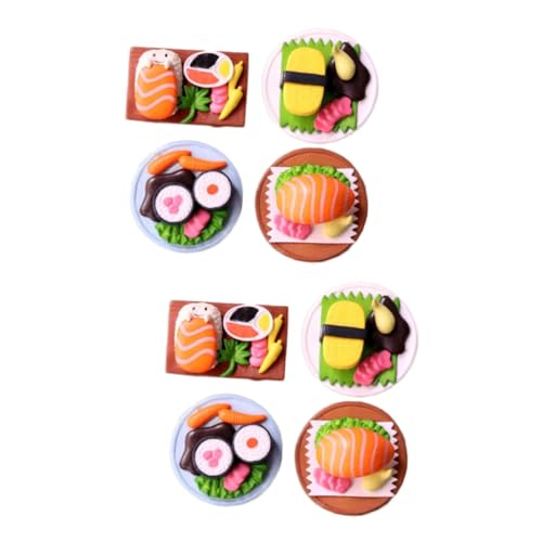 CORHAD 8 STK Simuliertes Japanisches Sushi Miniatur-Sushi Tischdekoration Gefälschte Lebensmittelornamente Japanische Küche Simulation Von Lebensmitteldekor Miniatur-lebensmitteldekor PVC von CORHAD