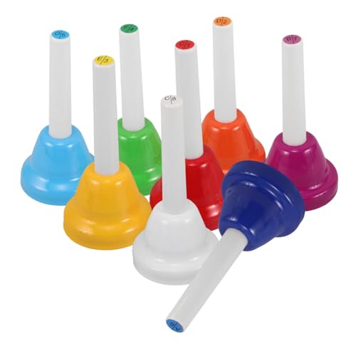 CORHAD 8 Stück Teiliges Handglocken Set Diatonisch Bunte Metall Handglocken Musikspielzeug Frühpädagogik Kindergarten Familienfeiern Weihnachtsfest Unterricht CORHAD 8 Stück Teiliges Handglocken Set Diatonisch Bunte Metall Handglocken Musikspielzeug Frühpädagogik Kindergarten Familienfeiern Weihnachtsfest Unterricht von CORHAD