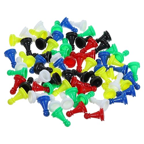 CORHAD 96 STK Hohle Kunststoff-Checker Mini Schach Brettspiel Schach Spielmarken knobelspiele für Kinder rätselspiele Kinder Brettspiele Bauern Brettspielfiguren aus Plastik Abs von CORHAD