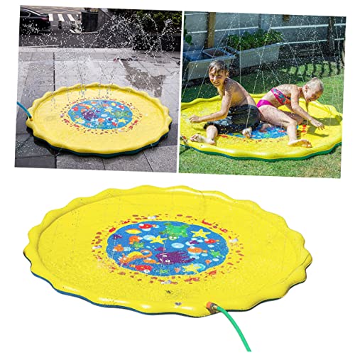 CORHAD Aufblasbare Spray-spielmatte Outdoor-Spielzeug Für Kleinkinder Outdoor-spielspielzeug Für Kinder Rasenspray-spielmatte Draußen Kinderspielzeug Tragbare Spielmatte Spielzeuge Yellow von CORHAD