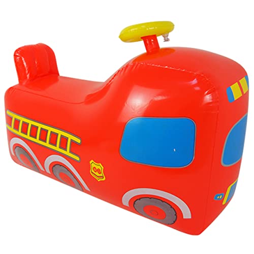 CORHAD Aufblasbares Feuerwehrauto Spielzeug Tragbares Feuerauto Aufblasbarer Becher Spielzeug Für Kleinkinder Tragbarer Feuerwehrauto Becher Aufblasbares Spielzeug Für Kinder von CORHAD