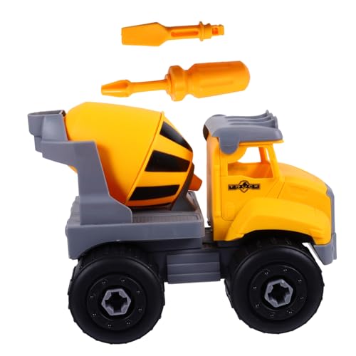 CORHAD Baufahrzeug Spielzeug Kinderautospielzeug Fahrzeug Auto Spielzeug Junge Lastwagen Konstruktionsspielzeug Für Jungen Technisches Fahrzeugspielzeug Puzzle-Spielzeug Abs Yellow von CORHAD