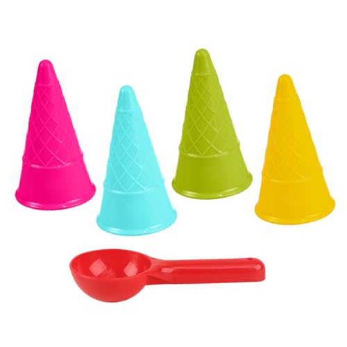 CORHAD Buntes Sandspielzeug Eiscreme-waffel-Motiv Kindersichere Kunststoff-sandlöffel für Strand und Sandkasten zum Graben für Mädchen und Jungen CORHAD Buntes Sandspielzeug Eiscreme-waffel-Motiv Kindersichere Kunststoff-sandlöffel für Strand und Sandkasten zum Graben für Mädchen und Jungen von CORHAD