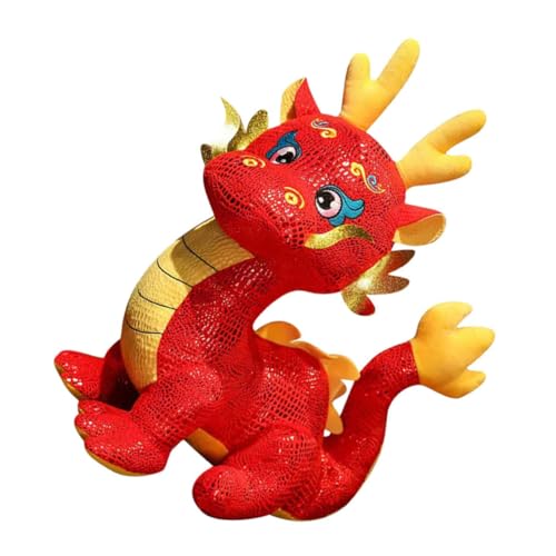 CORHAD Chinesische Neujahrs Drachen Puppe üsch Cartoon Drachen Spielzeug Gefüllte Drachen Dekoration Kuscheltier Für Kinder Ideales Neujahrsgeschenk Bunt Und Weich von CORHAD