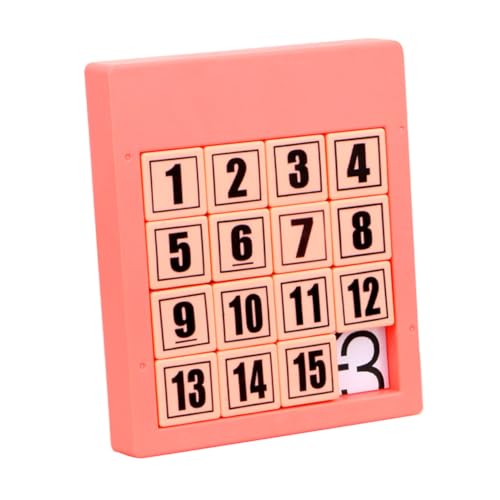 CORHAD Digitale Huarong-straße Magnetische Puzzles Für Zahlenrätsel Für Kinder Mathe-rätsel Für Kleinkinder Zahlenschieberätsel Puzzlespiele Schiebeblock-Puzzle Zahlenblock Abs Rosa von CORHAD