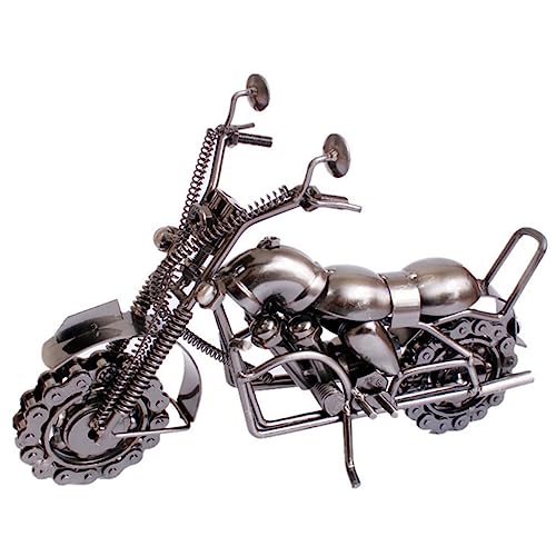 CORHAD Eisen Metallhandwerk Großes Motorradmodell Kreatives Modernes Ornament Für Die Inneneinrichtung Silbergrau Ideal Für Motorradliebhaber Und Stilvolle Dekoration von CORHAD