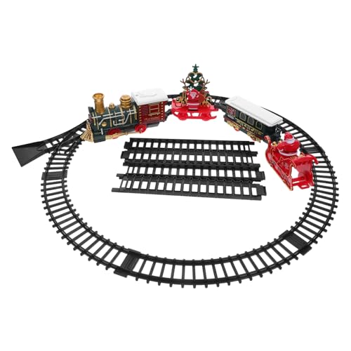 CORHAD Elektrisches mit Led-lichtern und Musik Retro Lokomotive mit Schienen Festliche Dekoration für Weihnachtsbaum und Einfache Montage Geschenkidee CORHAD Elektrisches mit Led-lichtern und Musik Retro Lokomotive mit Schienen Festliche Dekoration für Weihnachtsbaum und Einfache Montage Geschenkidee von CORHAD