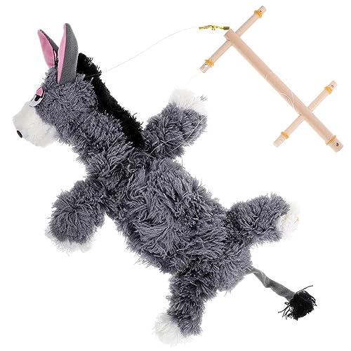 CORHAD Esel-Marionette pupskissen marionetten Kinder Ruthe Puppet Esel-Plüschpuppe Einhorn-Marionette Spielzeug puppenaugen Tiere Marionette Marionette interaktives Plüschtier Kiefer Grey von CORHAD