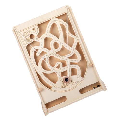 CORHAD Flipper-Spiel Puzzle-Spielzeug Labyrinth-Abenteuerspiel Schachbrett für Kinder Labyrinth-Rätsel interaktives Spielzeug murmelspiele für Kinder Lernspielzeug Kinderspielzeug hölzern von CORHAD