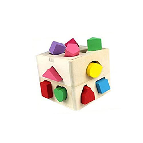 CORHAD Geometrische Holzbauklötze Set Für Kleinkinder Lernspielzeug Für Jungen Und ädchen Pädagogisches Zur Der Kreativität Und Motorik von CORHAD