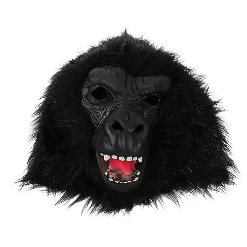 CORHAD Gorilla-Kopfmaske Party-Cosplay-Masken Halloween-Party-Maske gruselige Halloween-Maske Halloween-Gorilla-Kostüm tierkostüme tiermasken Maske für Karneval Maske für draußen ， von CORHAD