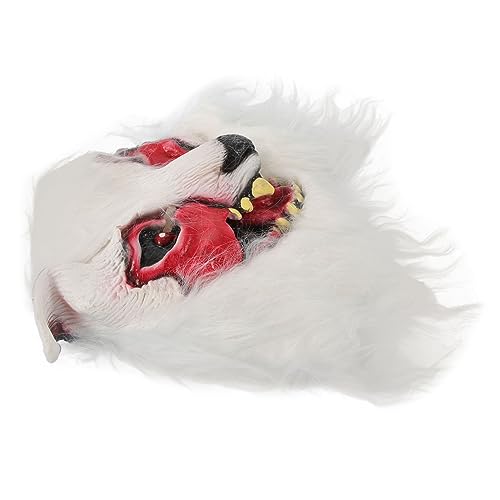 CORHAD Halloween Wolf Kopfmaske Requisite Für Halloween Cosplay Ball Wölfe Maske Halloween Maske Frauen Maske Tier Halloween Fuchs Maske Einzigartige Maske Kostüm Party Maske Faserwolle von CORHAD