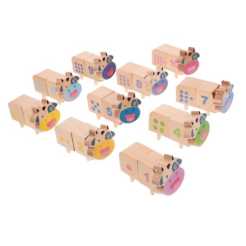 CORHAD Holz Bauspielzeug mit Cartoon Kuh Muster Stabile Balancierklötze aus Robustem Holz Pädagogisches Kinderspielzeug für Motorische Entwicklung und Kreatives für Jungen und Mädchen Ab CORHAD Holz Bauspielzeug mit Cartoon Kuh Muster Stabile Balancierklötze aus Robustem Holz Pädagogisches Kinderspielzeug für Motorische Entwicklung und Kreatives für Jungen und Mädchen Ab von CORHAD