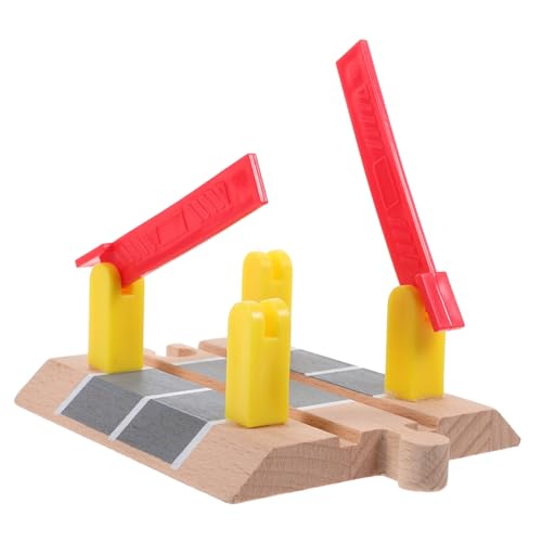 CORHAD Holz Eisenbahn Zubehör Schienenabsperrung Bahnbarriere Miniatur Bahnsperre für Pädagogisches Stabile Konstruktion Realistische Gestaltung CORHAD Holz Eisenbahn Zubehör Schienenabsperrung Bahnbarriere Miniatur Bahnsperre für Pädagogisches Stabile Konstruktion Realistische Gestaltung von CORHAD