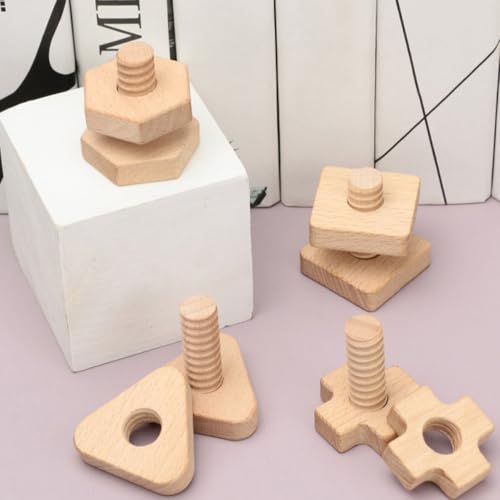 CORHAD Holz Schraubspielzeug Geometrische Formen Lernspielzeug für Ab Jahren Sicheres Glattes Material Fördert Kreativität und Feinmotorik CORHAD Holz Schraubspielzeug Geometrische Formen Lernspielzeug für Ab Jahren Sicheres Glattes Material Fördert Kreativität und Feinmotorik von CORHAD