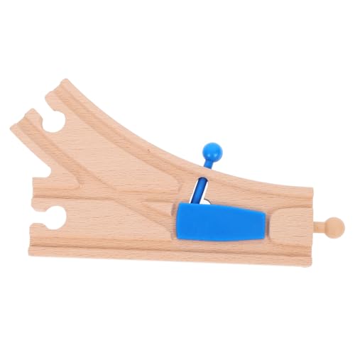 CORHAD Holz Zugschienen Zubehör Blaue Weiche Holzspielzeug Schienenmodul für Holzbahn Spielset Kreatives Spiel für Fantasie und Eltern-Junge Mädchen-interaktion CORHAD Holz Zugschienen Zubehör Blaue Weiche Holzspielzeug Schienenmodul für Holzbahn Spielset Kreatives Spiel für Fantasie und Eltern-Junge Mädchen-interaktion von CORHAD