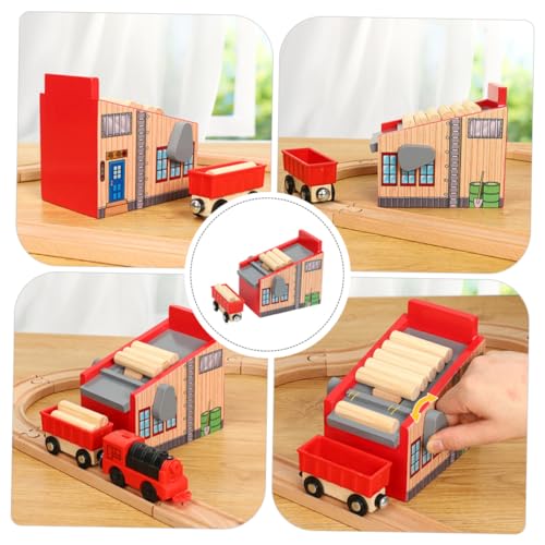 CORHAD Holzeisenbahn Holzspielzeug mit Lumber Blocks und Wagen für Robustes Logging Camp Zug Kit Sicheres Holzmaterial Leicht Tragbar Geschenk für Jungen und Mädchen CORHAD Holzeisenbahn Holzspielzeug mit Lumber Blocks und Wagen für Robustes Logging Camp Zug Kit Sicheres Holzmaterial Leicht Tragbar Geschenk für Jungen und Mädchen von CORHAD