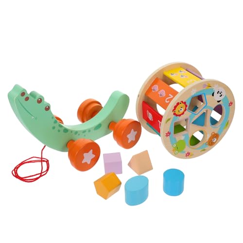 CORHAD Toy Holzspielzeug Set Für Multifunktionale Formensortierwagen Mit Tiermotiven Geometrisches Sortierspielzeug Für Kleinkinder Pädagogisches Für Die Frühe Entwicklung Ideal Für Spielzeug von CORHAD