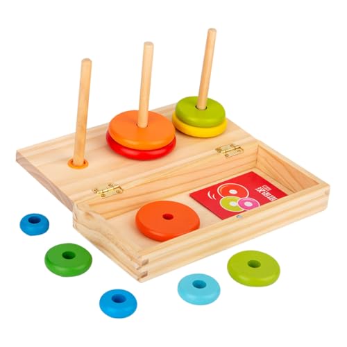 CORHAD Holzspielzeug Stapelringe Bunt Lernspielzeug für Kleinkinder Montessori Pädagogisch Fördernd Motorisch Trainierend Geschenkset für Ab Jahr CORHAD Holzspielzeug Stapelringe Bunt Lernspielzeug für Kleinkinder Montessori Pädagogisch Fördernd Motorisch Trainierend Geschenkset für Ab Jahr von CORHAD