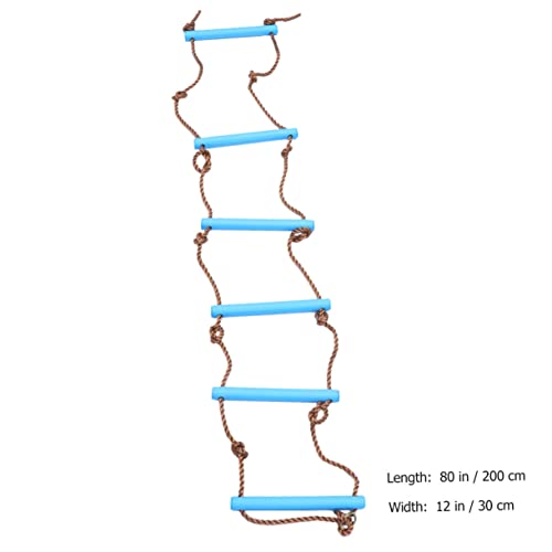 CORHAD Kletterleiter Schaukel im Freien für Kinder Runde Schaukeln für Kinder im Freien Kinder Outdoor Spielzeug Kinder draußen Spielzeug Outdoor-Kletterspielzeug Kinderleiter Blue von CORHAD