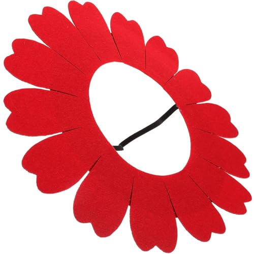 CORHAD Lustige Sonnenblumen-Kopfbedeckung Tanzparty Kopfbedeckung Hut Hochzeitsfest Requisiten Cosplay Sonnenblume 48 cm Rotes Filz von CORHAD