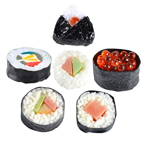 CORHAD Künstliche Sushi Modelle Realistische Nachbildung Von Sushi Rollen Perfekt Für Dekoration Und Fotografie Fake Food Requisiten Für Kreative Präsentationen von CORHAD