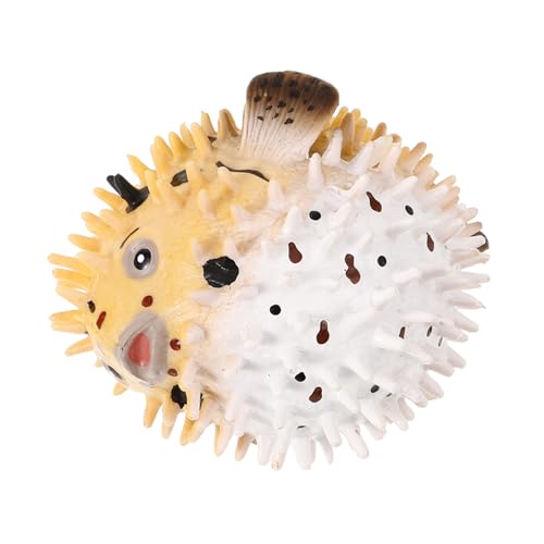 CORHAD Kugelfisch-Modell Kugelfisch-Ornament Badespielzeug Meerestier Meerestierfigur Tafelaufsatz Mit Tieren Kugelfisch Stofftier -badespielzeug Mini-kugelfisch PVC Yellow von CORHAD