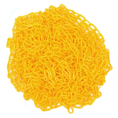 CORHAD Kunststoffkette Dekor Gelbe Ornamente Kniffliges Spielzeug Hängende Kette Gelbe Sicherheitskette Barrikadenkette Kettensicherheitsbarrieren Zaunkette Yellow Plastik von CORHAD