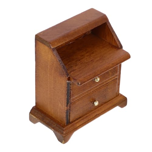 CORHAD Nachttisch schließblech lagerschrank Wohnzimmer Dekoration small Cabinet Bed Phone Holder Mini-Miniatur Wohnzimmer Kleiner Schrank puppenhaus Schrank Musterschrank hölzern Brown von CORHAD