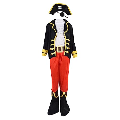 CORHAD Piratenkostü Für 1 Set Halloween Verkleidung Mit Piratenhut Größe L 125cm 135cm Ideal Für Karneval Geburtstagsfeiern Und Rollenspiele von CORHAD