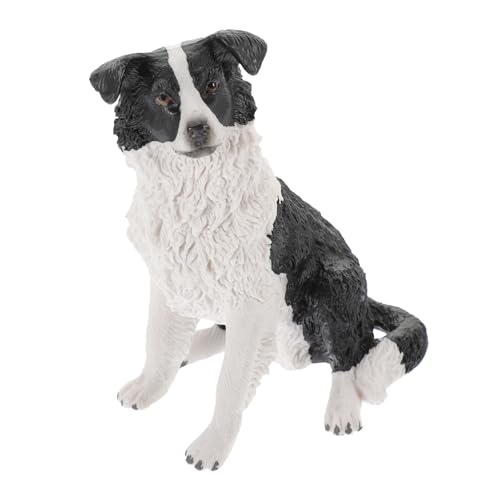 CORHAD Hund Lebensecht Spielzeug Hund Realistische Hundefigur Aus Resin Simuliertes Border Collie Modell Für Kognitives Lernspielzeug Und Dekorative Hundestatue Ideales Für Tierliebhaber von CORHAD