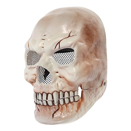 CORHAD Schädelmaske Gruselige Skelettmasken Halloween Geistermaske Kostüm Maskerade hallowen masks haloween mask Cosplay-Party-Requisiten Cosplay-Schädel-Maske-Requisite Plastik Weiß von CORHAD