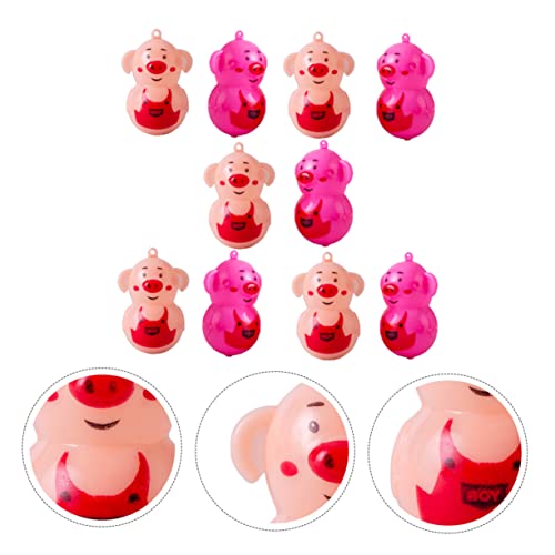 CORHAD Schweinchen Becher Kinder-Mini- -Spielzeug Puppenhaus-tierfiguren Lässiges Kleines Spielzeug Cartoon-Tumbler-Puppe Kinderbecher Mini-tierspielzeug Tiere Spielzeug Plastik von CORHAD