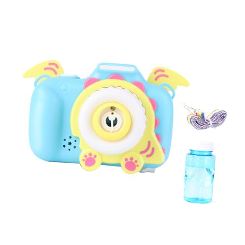 CORHAD Seifenblasenmaschine Dinosaurier Kamera mit Licht Musik Automatische Bubble Blower für Draußen Seifenblasenwasser Batteriefrei Blau Lustiges Cartoon Design CORHAD Seifenblasenmaschine Dinosaurier Kamera mit Licht Musik Automatische Bubble Blower für Draußen Seifenblasenwasser Batteriefrei Blau Lustiges Cartoon Design von CORHAD