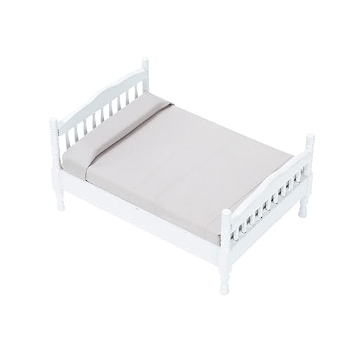 CORHAD Simulation Doppelbett Dolly House Bett Ornament Für Puppenhäuser Schlafzimmer Zubehör Im Miniaturformat Mit Meerjungfrauenflosse Design Für Kreative Spielwelten von CORHAD