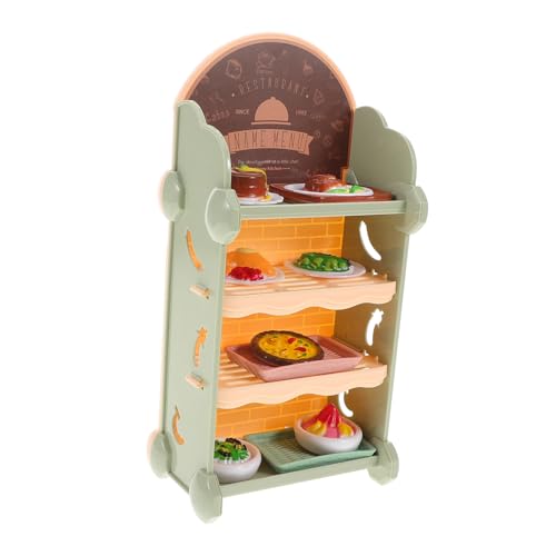 CORHAD Simulation Lebensmittel Spielzeug Miniatur Vitrine Mini Bäckerei Schrank Miniatur Schrank Modell Mini Vitrine Kuchen Brot Dessert Modell Mini Möbel Puppenhaus von CORHAD