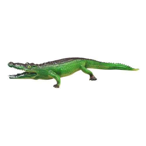 CORHAD Simuliertes Krokodilmodell Lernspielzeug für Kinder Wilde Tiere Figur Krokodil-Dekoration Tiere Spielzeug Crocodile Toy Krokodilspielzeug für die frühe Bildung Krokodil Figur Vinyl von CORHAD