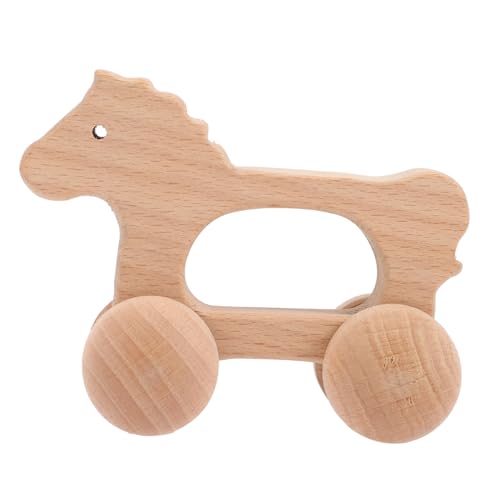 CORHAD Spielzeug holzspielzeug Safe Toy holziges Spielzeug Kinderwagenspielzeug Spielzeug für Kleinkinder Kinderwagen Spielzeug Rutschauto aus Holz Spielzeug mit Trägheitskarren von CORHAD