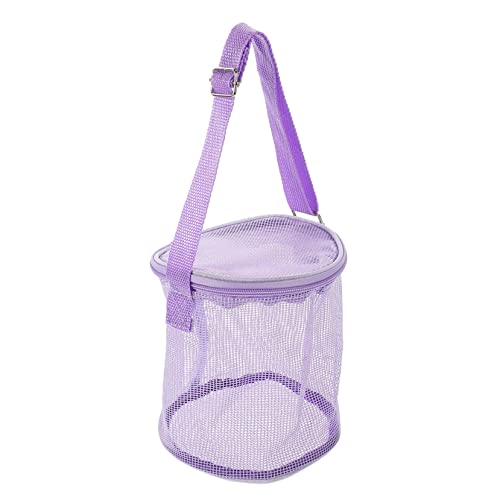 CORHAD Strand Aufbewahrungstasche Netztasche für Strandspielzeug Kinder strandtaschen Strandtasche Kinder Beach Bag Strandtasche für Kinder Spielzeugeimer für den Strand PVC Violett von CORHAD