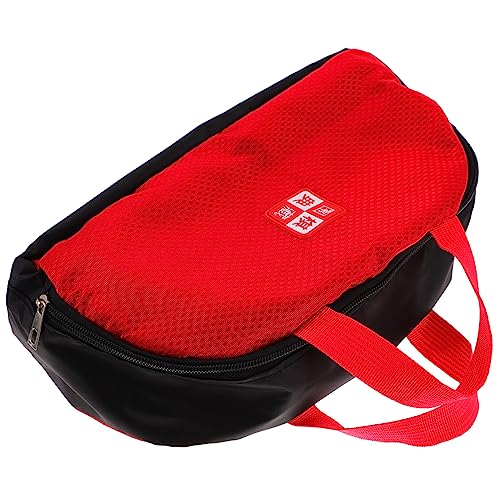 CORHAD Stückkarton Aufbewahrungstasche Spielzubehör gehen Reiseschach Reisetasche Go Spielsteine Tasche Go Spielsteine Perlen Boxen Tasche Speicherhalter Polyester rot von CORHAD