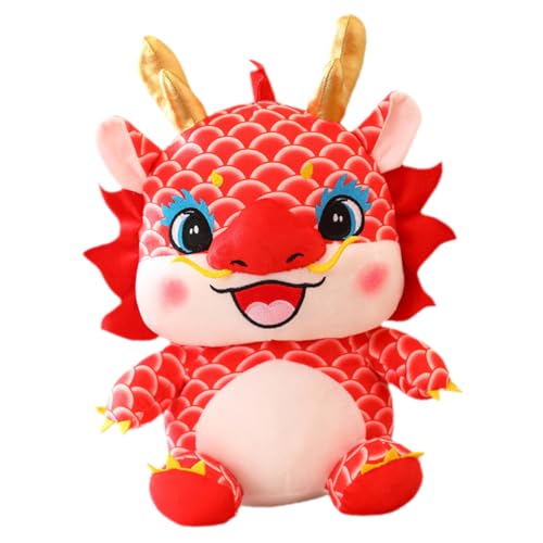 CORHAD Tierkreis Drache Kuscheltier Ausgestopfte Drachen Puppe Feng Shui Ornament Zur Chinesischen Neujahrsfeier Weiche Stofftier Dekoration Für Und Sammler Bunt von CORHAD