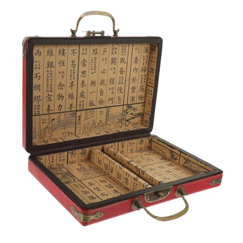 CORHAD Tragbare Retro Holz Mahjong Aufbewahrungsbox mit Griff Praktische Mehrzweck Holzbox für Mahjong und Kleinteile Stabiles Design für Reisen Outdoor und Zuhause CORHAD Tragbare Retro Holz Mahjong Aufbewahrungsbox mit Griff Praktische Mehrzweck Holzbox für Mahjong und Kleinteile Stabiles Design für Reisen Outdoor und Zuhause von CORHAD